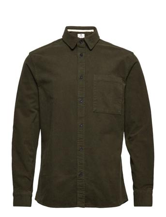 Aklouis Structure Cord Shirt Khaki Anerkjendt