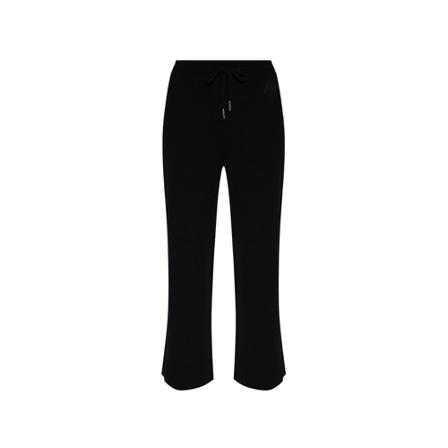 Moncler Cashmere Blend Trackpants , Zwart , Dames , Maat: M Wijde Broeken