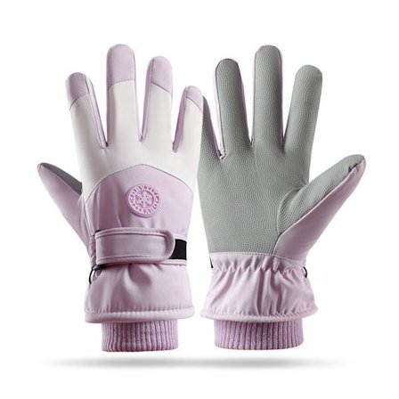 Skidhandskar Vinterhandskar För Kvinnor Män Snowboard Vantar Touch Lila Vit