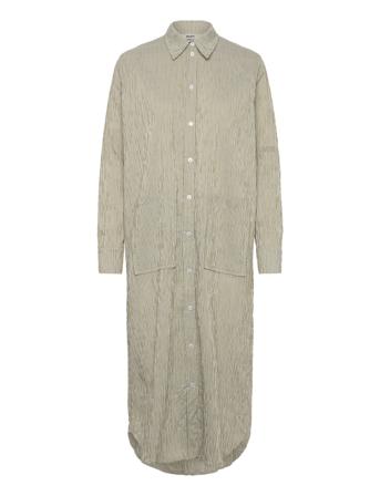Crinckle Pop Zindi Dress Maksimekko Juhlamekko Khaki Green Mads Nørgaard