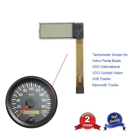 Vdo Turteller LCD-skjerm For Kenworth Lastebil Jcb Volvo Penta Båt Yanmar Marine Timeteller Display