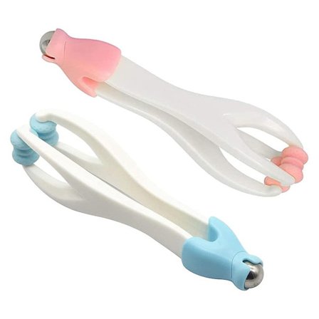 2 stk. Fingermassageapparat dobbeltsidet håndmassage rulle - håndholdt stålkugle blodcirkulationsværktøj - til gigt og håndledsknogler