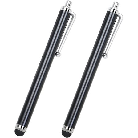 2 stk. Sort Smart Phone Pen Stylus, Silikone Tip Penne til Touch Screen Enheder