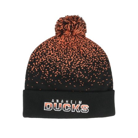 Fanatics - Noir pom Bonnet - Ducks Iconic Gradiant Beanie Dark Orange Pom @ Hatstore