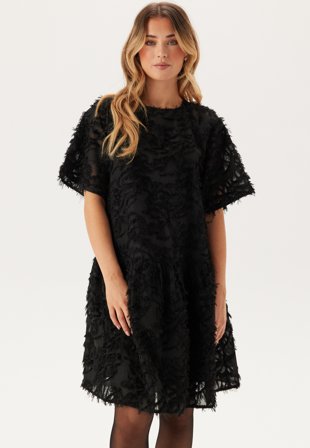 Bubbleroom - Fringe Dress - Black - Kläder