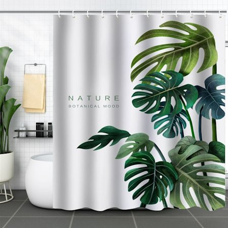 Växtblomma Ben duschdraperi med 12 krokar