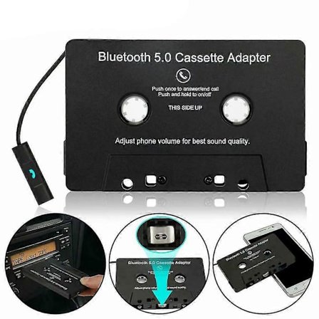 Universal Kassett Bluetooth 5.0 Adapter Konverter Bilband För Aux Stereo Musikadapter Kassett [Db]