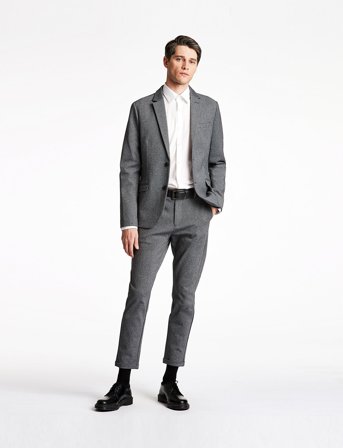 Lindbergh Superflex Knitted Blazer - Grey - XS