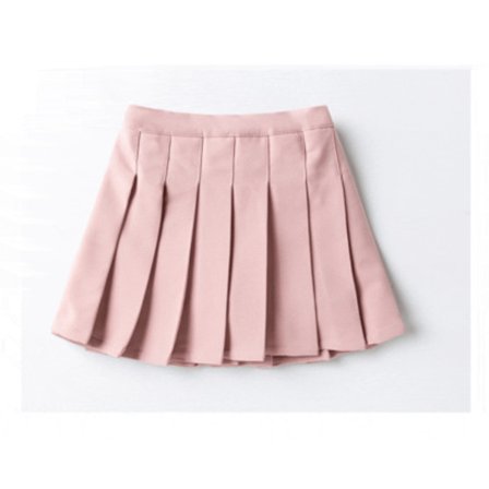 Bedetter Piger Højtaljet Plisseret Lynlås Tennis Style Skater Mini Nederdel