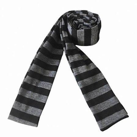 Høststripet langt skjerf for kvinner, avslappet tynt halsplagg, stilig halsvarmer, moteriktig voksen skjerf