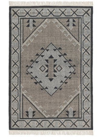 Balik Grey/Charcoal Grey Small Oeko-Tex Rug