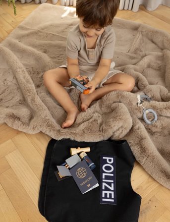 Dantoy Policeman Play Set Wood In Giftbox 7 Pcs - Multi/patterned - ONE SIZE