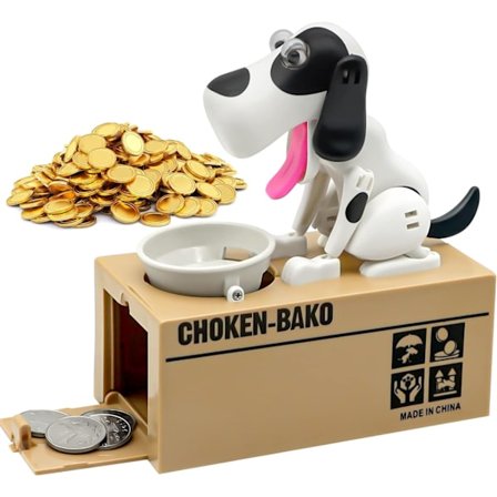 Sulten Hund Sparekasse Sød Hund Stjæler Mønter Som Magisk Mønt Gnavende Legetøj Penge Sparekasse