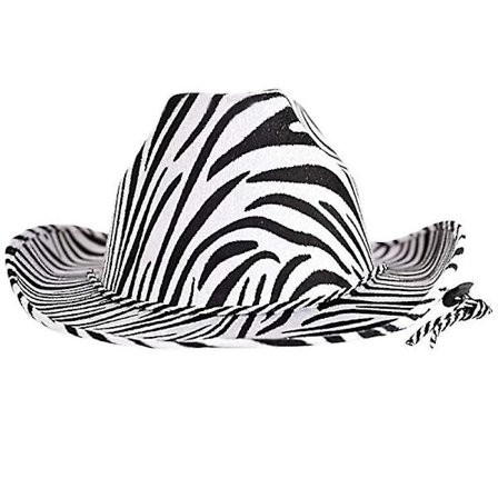 Cowboy-hatter - Sommer-solhatt - Western Cowgirl-hatt med dyreprint - Voksenstørrelse - Rave Cowgirl-hatt for menn og kvinner - 4 stiler