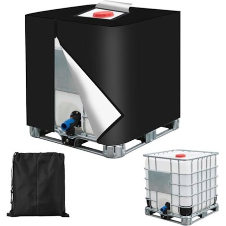 2 stk. Vandtankdæksel, 420D presenning IBC tankdæksel 1000L vandtæt - 116x100x120 cm