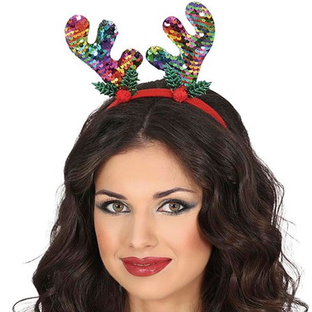 Hårbøyle Reinsdyrhorn med Paljetter