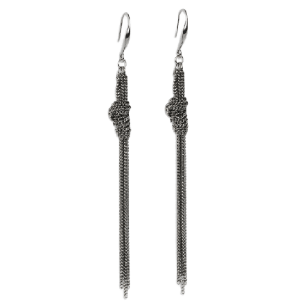 pfgSTOCKHOLM Lilly Chain Knot Örhänge Örhängen Unisex Svart ONESIZE