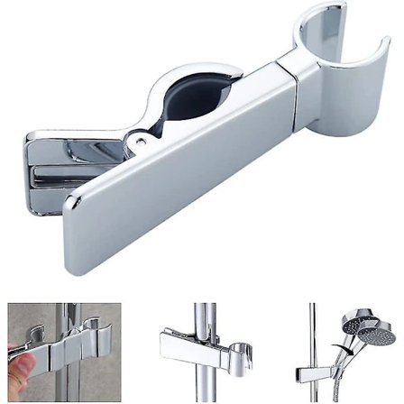 Adjustable Shower Head Bracket Universal 18-25mm Slider 45° Rotation Shower Head Rail Holder