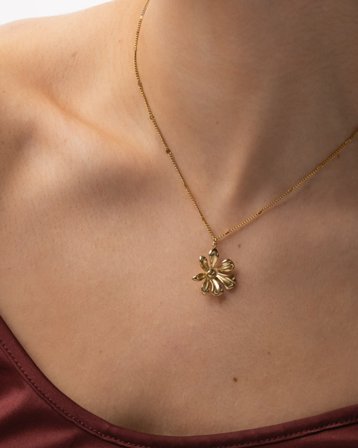 Timi of Sweden Winry - Irregular Flower Dangling Necklace Doré Bijoux Fille - Kids Brand Store