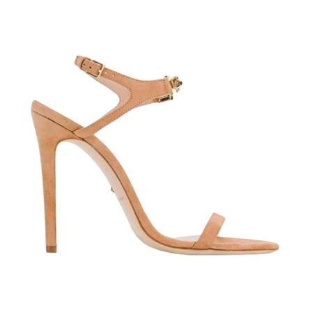 Elisabetta Franchi, Open-toe sandals with logoed strap Różowy, Kobieta, Rozmiar: 37 EU