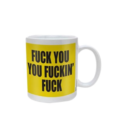 Pyramid International Fuck You Mug En Storlek Svart/Gul