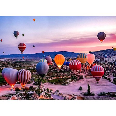 1000 Brik Puslespil, Puslespil Til Voksne Teenagere Puslespil Varmt Luftballon (70x50cm)