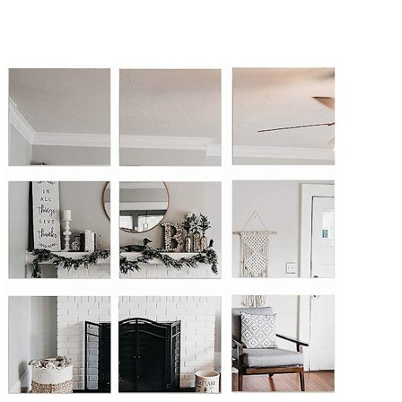 Itsekiinnittyvät peililaatat seinäpeilit lasi neliö 9 kpl 11,8 * 11,8 tuumaa