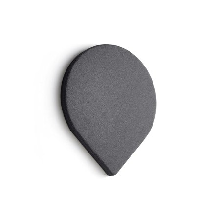 Ljudabsorbent POLY, droppe, 725x600x56 mm, väggmonterad, mörkgrå