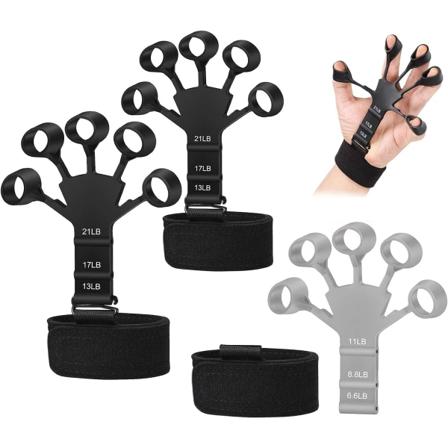 3 kpl sormen harjoittajaa, 6 vastustasoa kitaran sormen venytys käden harjoittelija jooga välineet, kyynärvarren harjoittaja tai kyynärvarren 