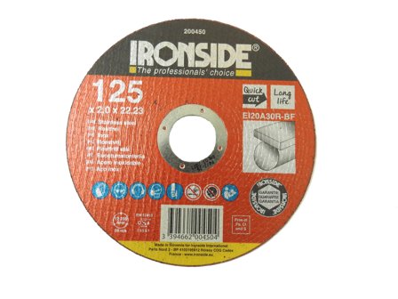Ironside 200450 Kapskiva 125 mm, F41, EI20, Inox 125x2,0x22 mm, Kapa, slipa & polera