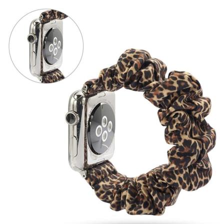 Apple Watch Series 5 44mm trasa mönster klockarmband - brun leopard Brun