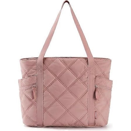 Tote Bag för Kvinnor, Stor Tote Bag med Blixtlås, Quiltat Puffer Bag Gym Bag för Kvinnor Handväska för Resor Arbete