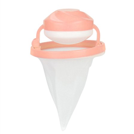 Flytende lo filterpose for kjæledyrhår, vaskemaskinfilterpose (rosa)