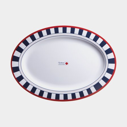 Fuentes de servir de melamina Marine Business Venezia, blanco/rojo/azul, 2 piezas