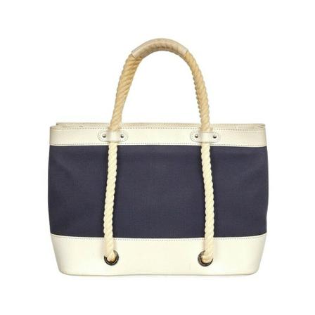 Burberry Vintage, Pre-owned Canvas Handbag Blauw, Dames, Maat:ONE Size