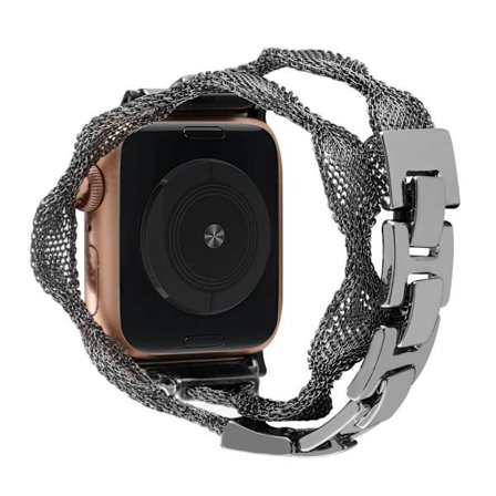 Apple Watch Series 8 (45mm) / Watch Ultra metallarmband i mesh - Svart
