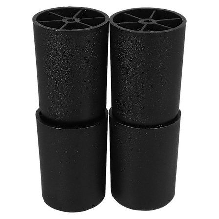 4 stk. Runde Koniske Sorte Møbelben Kompatible med Sofa Bord og Skap Stabil Støtte Enkel Installering Kompatibel med DIY Prosjekter