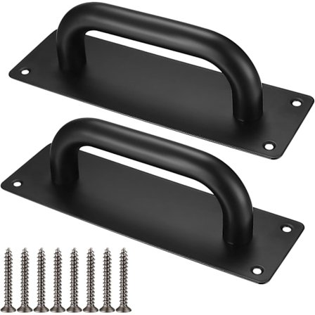 2 stk. skydedørshåndtag, skabslågehåndtag i rustfrit stål med plader til B