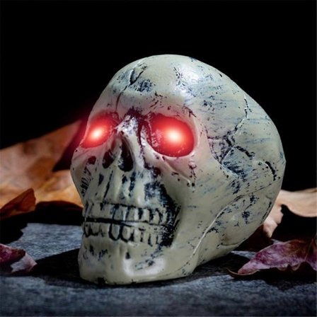 Halloween LED Selvlysende Øjne med Timer, 2 Stk. Lysende Skeletøjne, Horror DIY Øjne til Masker, Græskar