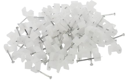 Nordic Quality Kabelklipps 3x5mm, Neutral, 100 st.