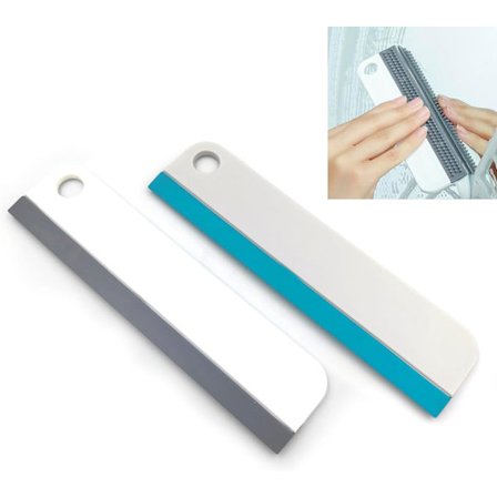 2-pak Vinduesaftrækker, Mini Blød Gummiskraber og Glasrensningsværktøj til Hjemmet, Bilen og Badeværelsesoverflader