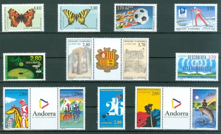 Fransk Andorra - Årgang 1994 - Postfrisk - YT 441-453