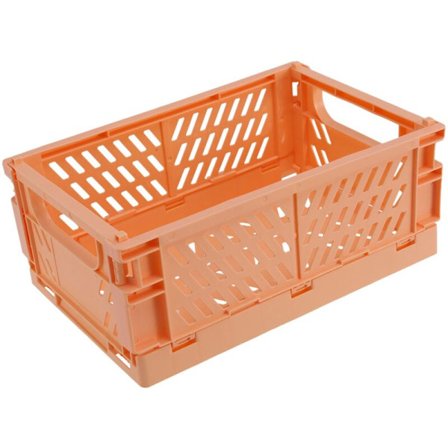 Sammenklappelig kasse i plast, opbevaringsboks, sammenklappelig kosmetikbeholder, orange