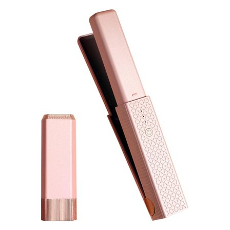 Sladdlös 2-i-1 Plattång Locktång med USB-laddning, Bärbar och S1 rosa 20*3*3cm