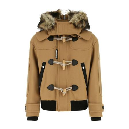 Dsquared2, Faux Fur & Shearling Jackets Bruin, Heren, Maat:M
