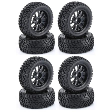 4st 75 mm däck för Wltoys 144001 124019 Rc Car 1/14 1/16 Road Buggy