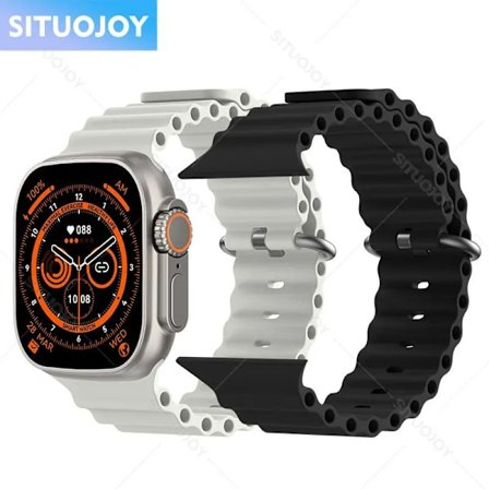 Älykello Ultra Ocean Band Series 8 Älykello Kehon lämpötilan mittaus Bluetooth-puhelut Miehet Naiset Fitness-rannekoru 49mm