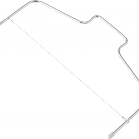 Enkel tårtjämnare i rostfritt stål med enkel tråd: Justerbar precisionsskärare för jämna tårtlager – Viktigt bakverktyg för kök & D