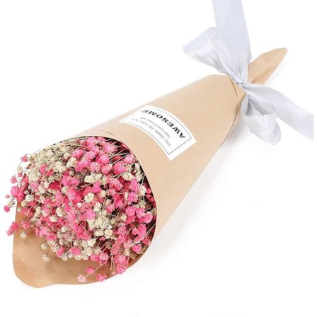 Naturlig Torkad Blomsterbukett Gypsophila Torkad Blomsterbukett Blomsterarrangemang Heminredning