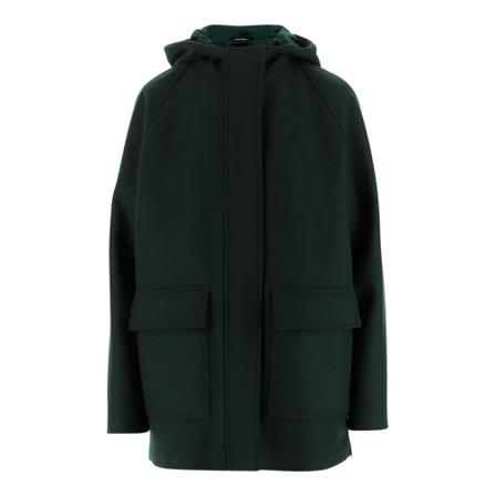 Aspesi Single-Breasted Coats Grøn, Dame Uldfrakker
